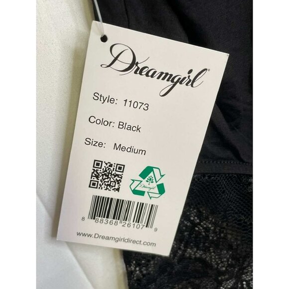 Dreamgirl Soft Jersey Bodysuit Lingerie with Racer Back and Lace Trim MEDIUM (22 - Picture 7 of 7